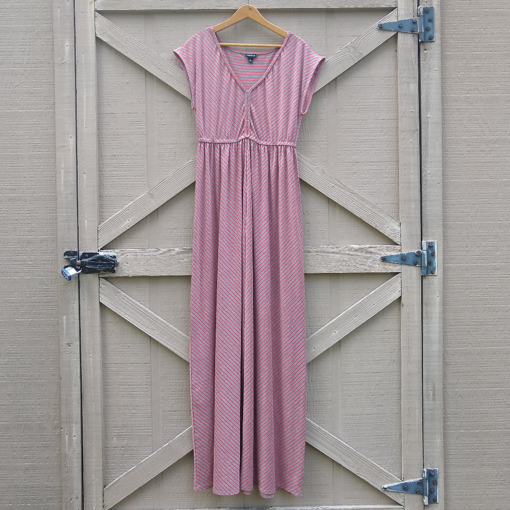 Torrid Braided Trim Striped Maxi Dress - Picture 2 of 8